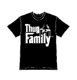 Thug Family/Official T-shirts Vネック PREMIUM COTTON [black]