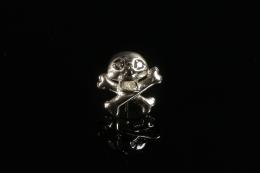  14K White Gold  diamond  pierce[skull]